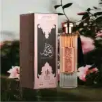 Frasco de perfume Durrat Al Aroos elegante.