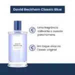 Fragrância masculina David Beckham Classic Blue.