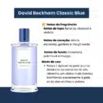 Fragrância David Beckham Classic Blue e suas notas.