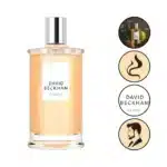 Perfume David Beckham Classic em frasco transparente.