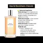 Fragrância David Beckham Classic com notas de gin.