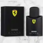 Perfume Ferrari Black em embalagem elegante.