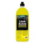 Produto de limpeza para automóveis, embalagem amarela.