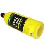 Garrafa de 1 litro de lava autolimpante amarela.