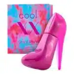 Frasco de perfume em forma de salto alto rosa
