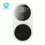 Medidor de temperatura e umidade digital em branco