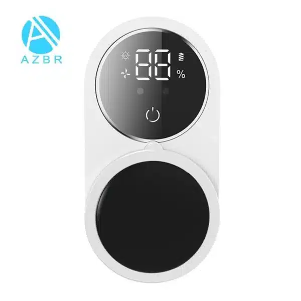Medidor de temperatura e umidade digital em branco