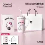 Copo Hello Kitty com embalagem e canudo