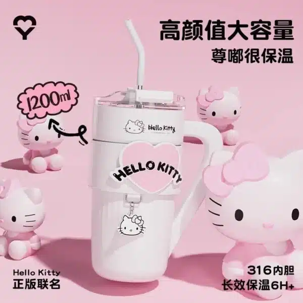 Caneca Hello Kitty com capacidade de 1200ml