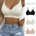 Sutiã Momo disponível em três cores diferentes.