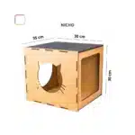 Playground para Gatos 9 Peças: Brinquedo com Arranhador, Nicho, Ponte e Rede em MDF - Diversão e Conforto para Seu Felino! - Imagem 2