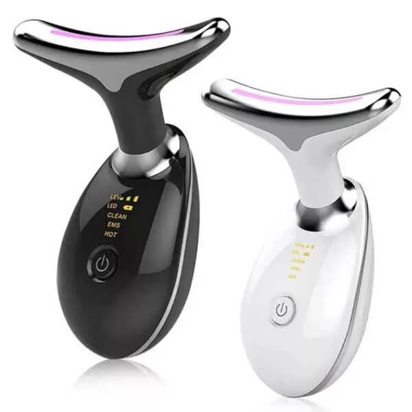 Beleza e Cuidados Pessoais Massageador Golfinho Rejuvenescedor com LED Fototerapia sendo usado no rosto