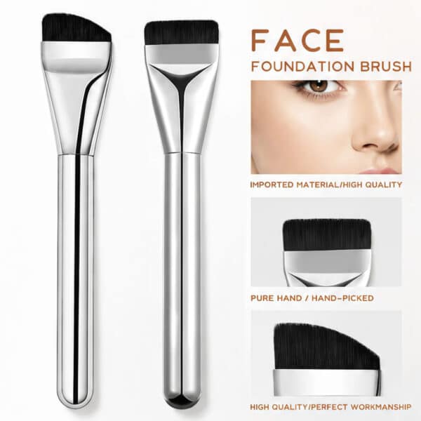 Beleza e Cuidados Pessoais - Pincel de base chanfrado YUNY Fashion com cerdas macias para contorno facial e corretivo