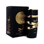 Beleza e Cuidados Pessoais - Perfume Asad Eau de Parfum Masculino 100ml frasco elegante sobre fundo escuro