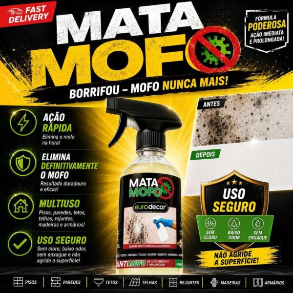 Mata mofo para casa Bella Colors eliminando fungo e bolor em teto de banheiro