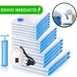Casa: Kit Saco a Vácuo Grande com Bomba Manual para organizar edredom e roupas de cama