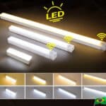 Casa: lâmpada noturna LED com sensor sem fio USB recarregável para cozinha e guarda-roupa