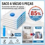 Casa: Kit Saco a Vácuo com Bomba para organização de roupas e economia de espaço