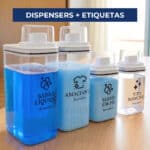 dispenser para lavanderia 1,5L e 2,3L organizador amaciante sabão em pó líquido tira manchas