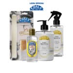 kit chá branco Coala Home em embalagem elegante com folhas soltas ao lado de uma xícara