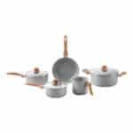 Panelas antiaderentes Brinox Gris Ceramic Life Easy 5 peças cinza