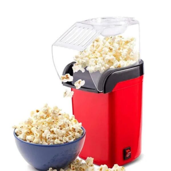 pipoqueira elétrica Popcorn Maker 110V sem óleo, modelo retrô vermelho e preto