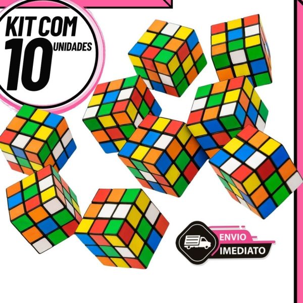 10 cubo mágico 5x5cm kit educativo antiestresse para crianças e adultos