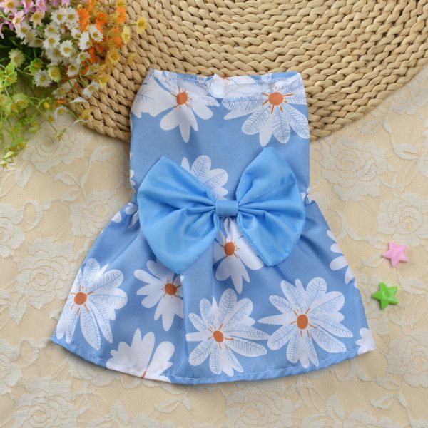 2025 primavera verão vestido floral de princesa para cachorro pequeno e gatos