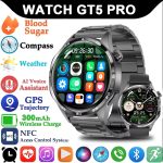 2026 GT5 Pro GPS smartwatch masculino com tela AMOLED HD, NFC e monitor cardíaco