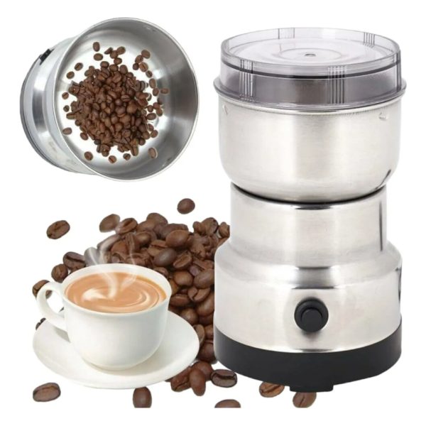 acessorio cafe moedor elétrico compacto 110v com 4 lâminas de aço inox