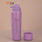 acessorio cafe garrafa térmica inox 650ml 950ml com alça e tampa antivazamento
