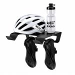 acessorio ciclismo suporte de parede para bicicleta horizontal com porta capacete e sapatilha