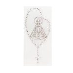 acessorios carro: adesivo de Nossa Senhora Aparecida com terço e strass para proteção veicular