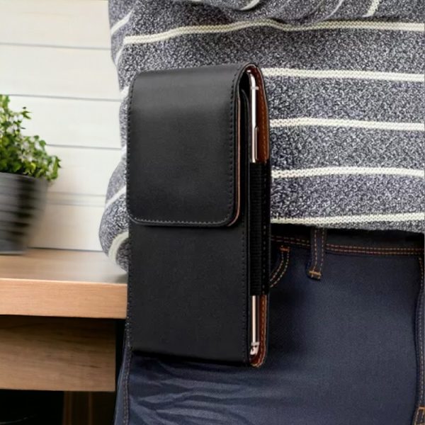 Acessórios celular capa com suporte para cinto 5.0 6.5 e 6.8 polegadas modelos variados