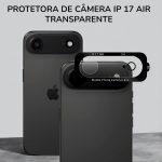 Acessórios celular: protetora de câmera transparente premium para IP 17 Air com nota 4.8