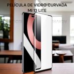 Acessórios celular: película de vidro 3D curvada para Mi 13 Lite com proteção de tela