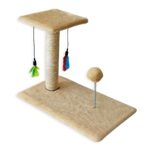 Arranhador para gatos poste brinquedo bolinha interativo para proteção de móveis