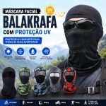 Balaclava facial UV respirável para moto, pesca e esportes - proteção solar e conforto
