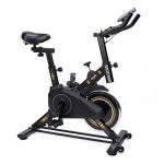 Bicicleta Ergométrica Spinning Inércia 7kg - Preto com estrutura resistente e banco ajustável