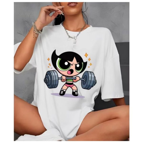 blusa feminina 100% algodão academia fitness plus size meninas poderosas