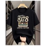 Blusa feminina retrô Made In 1978 Limited Edition em várias cores