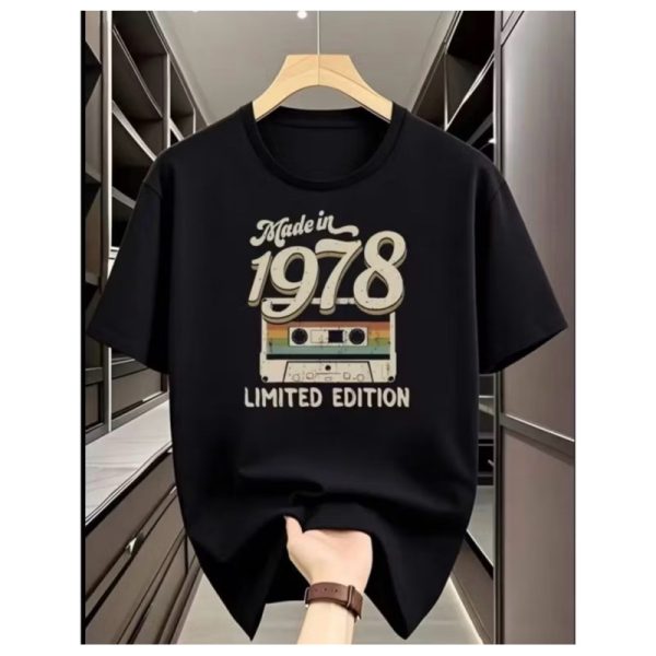 Blusa feminina retrô Made In 1978 Limited Edition em várias cores
