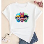 blusa feminina Meninas Superpoderosas estilo fofo divertido colorido