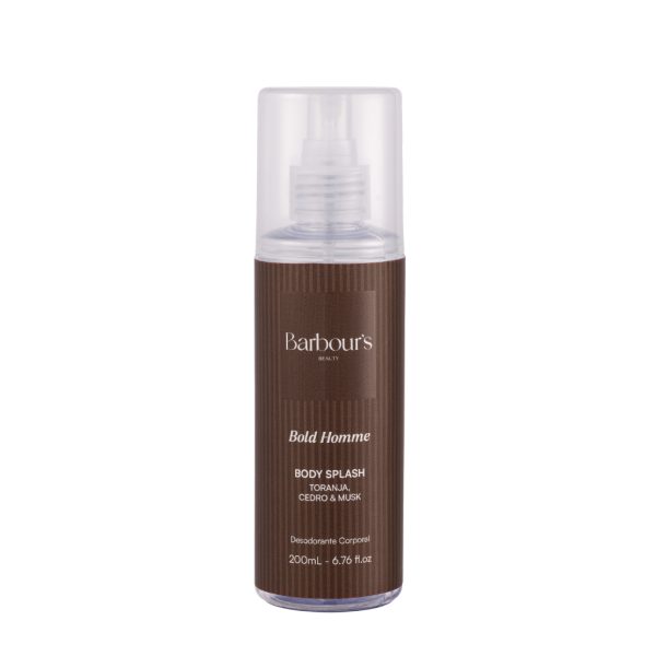 Body splash masculino Bold Homme 200ml da Barbour's com fragrância marcante e fixação prolongada