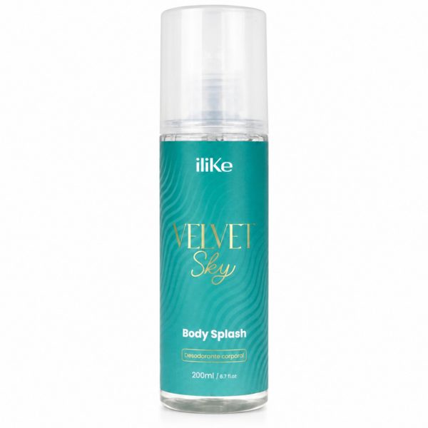 body splash iLike Velvet Sky 200ml frasco spray para uso diário