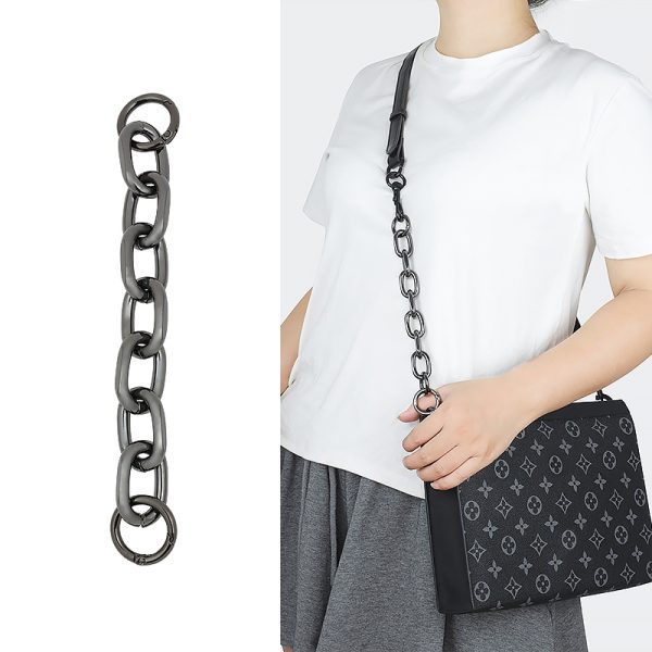bolsa feminina com extensor de corrente metálica para ombro em alumínio de alta qualidade