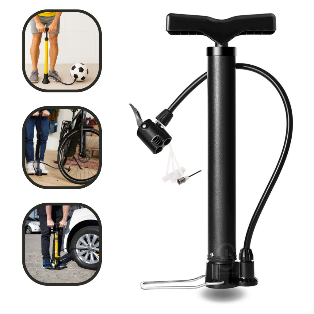 Bomba de ar encher pneu bicicleta bola moto piscina balão compacta e leve