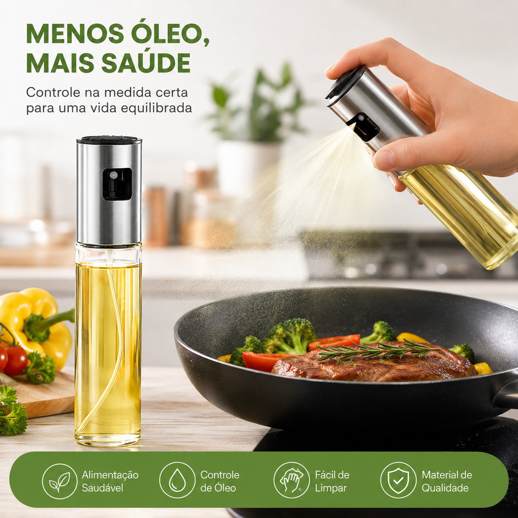 Borrifador azeite pulverizador culinário premium de 100ml para cozinhas