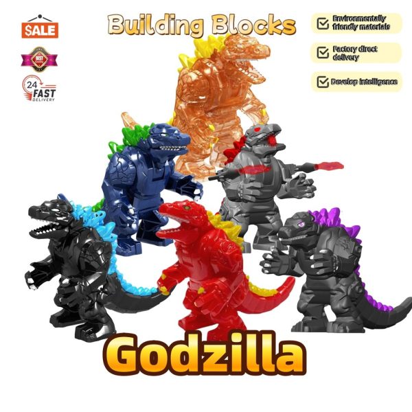 brinquedo educativo Godzilla bloco de montar modelo GXL047 para crianças