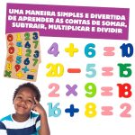 brinquedo infantil Kit Tabuleiro Montessori de madeira com letras, números e formas de encaixe